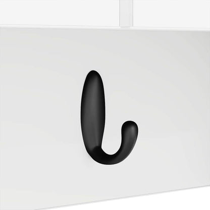 vidaXL Wall-Mounted Coat Rack White 50 x 20 x 30 cm Engineered wood