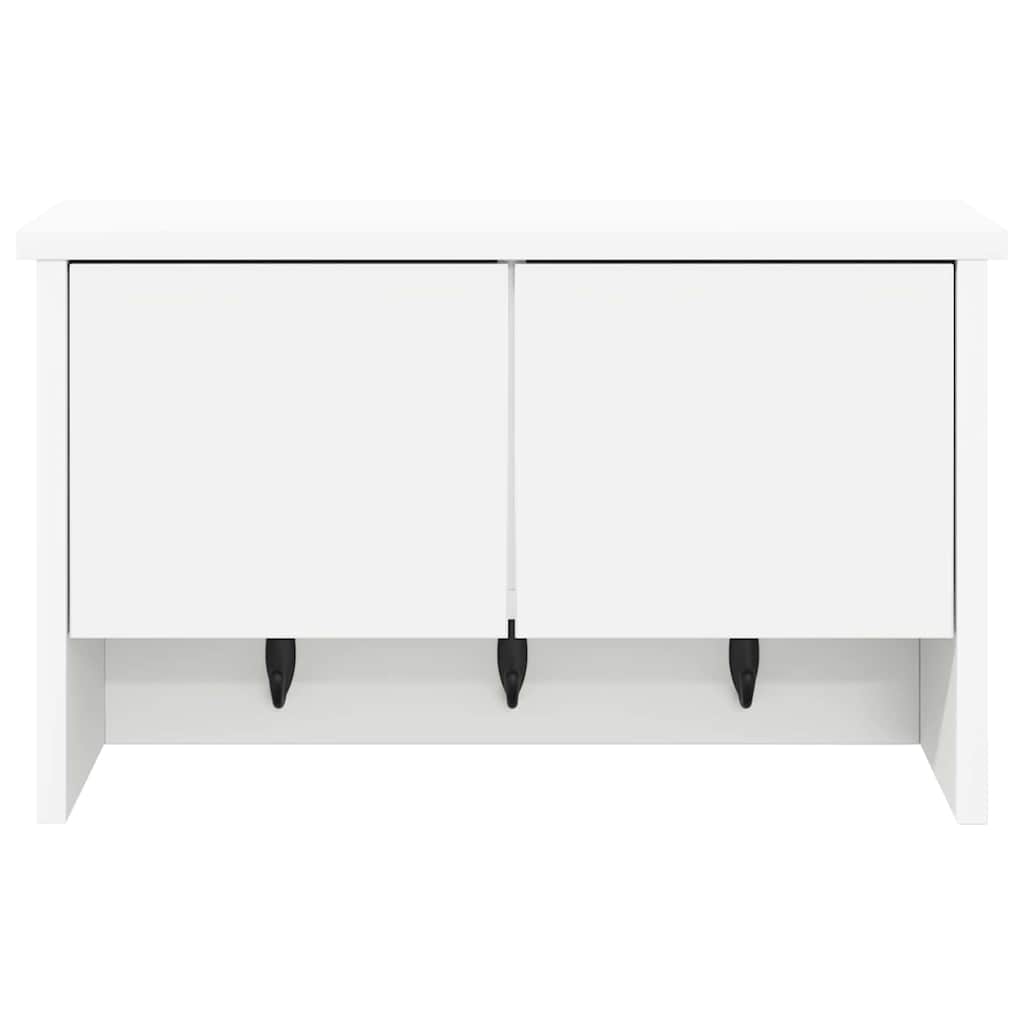 vidaXL Wall-Mounted Coat Rack White 50 x 20 x 30 cm Engineered wood