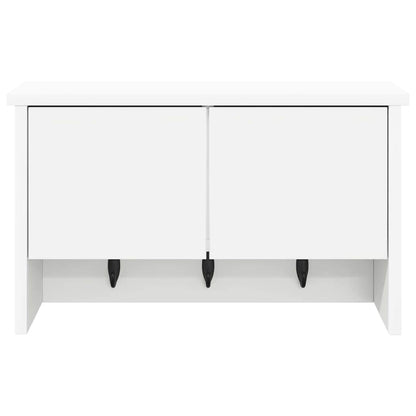vidaXL Wall-Mounted Coat Rack White 50 x 20 x 30 cm Engineered wood