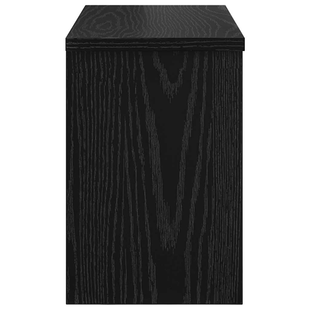 vidaXL Wall-Mounted Coat Rack with Shelf Black Oak 50 x 20 x 30 cm