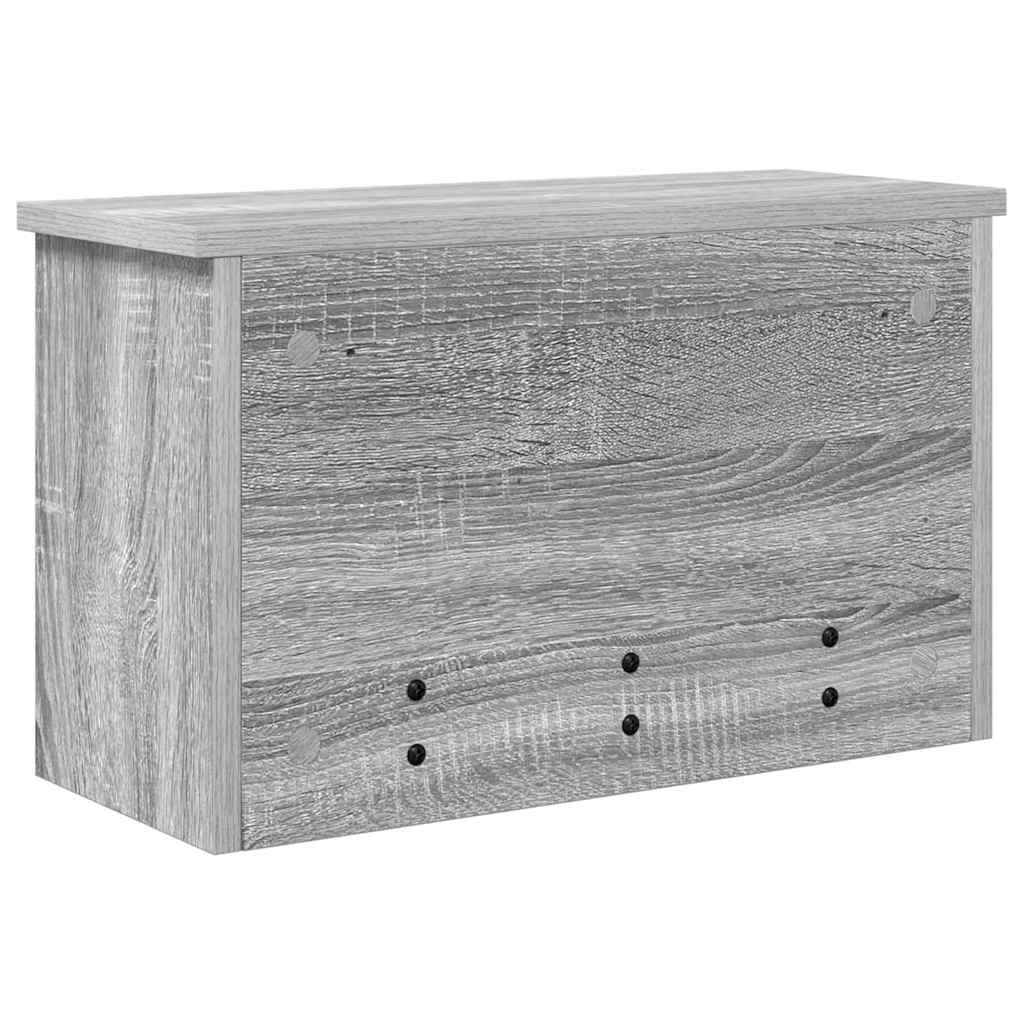 vidaXL Wall-Mounted Coat Rack with Shelf Grey Sonoma 50 x 20 x 30 cm