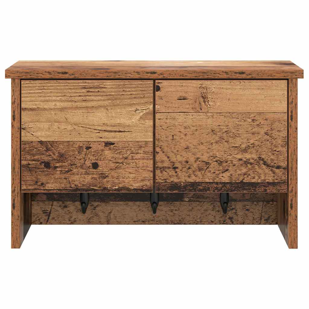 vidaXL Wall-Mounted Coat Rack Old Wood 50 x 20 x 30 cm Engineered wood