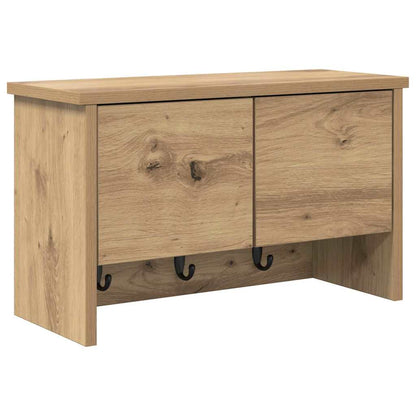 vidaXL Wall-Mounted Coat Rack with Shelf Artisan Oak 50 x 20 x 30 cm