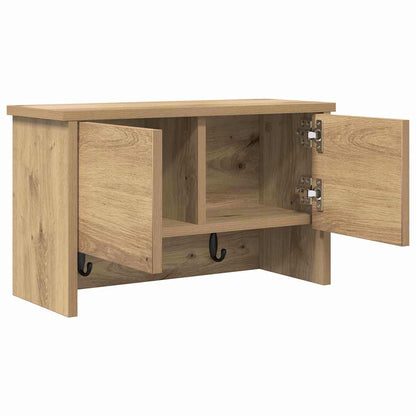 vidaXL Wall-Mounted Coat Rack with Shelf Artisan Oak 50 x 20 x 30 cm
