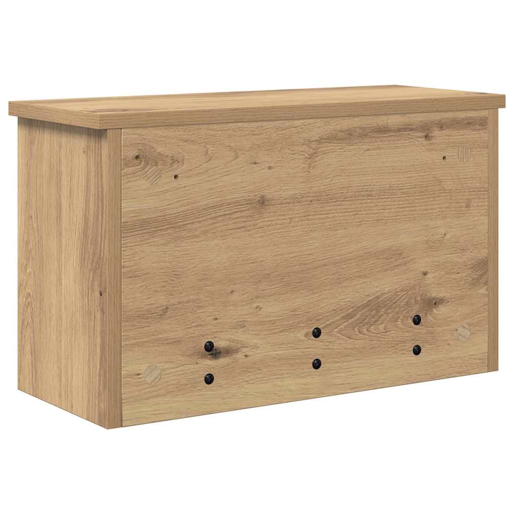 vidaXL Wall-Mounted Coat Rack with Shelf Artisan Oak 50 x 20 x 30 cm