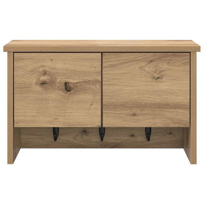 vidaXL Wall-Mounted Coat Rack with Shelf Artisan Oak 50 x 20 x 30 cm