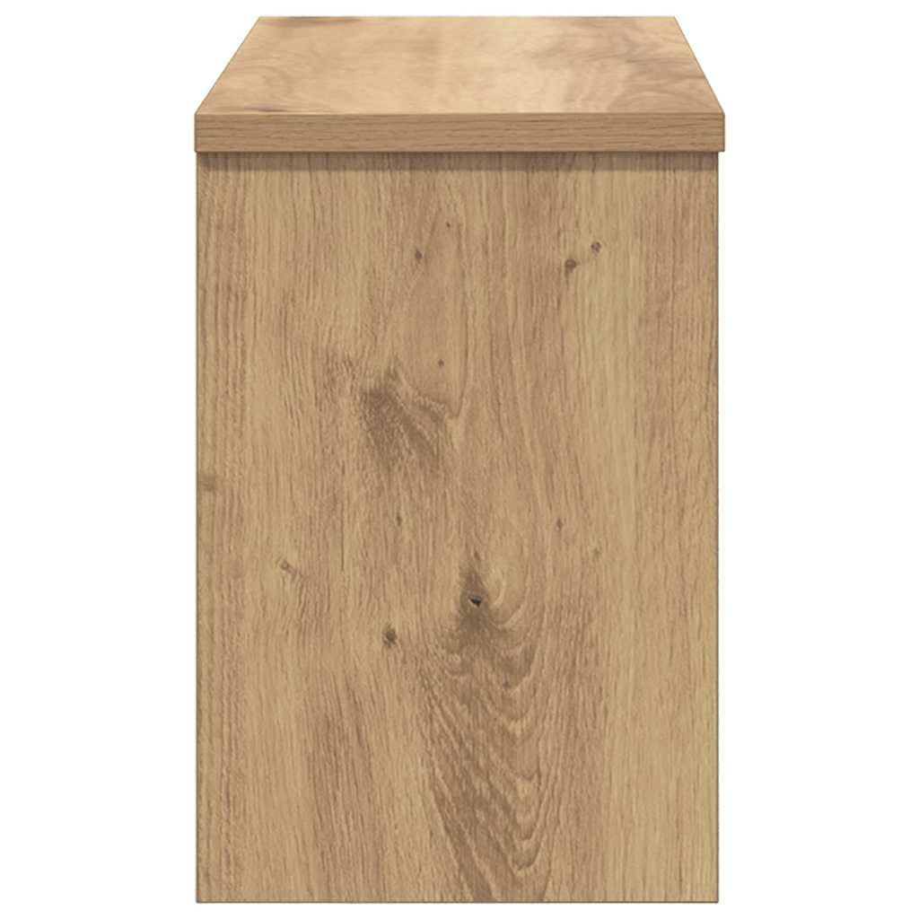 vidaXL Wall-Mounted Coat Rack with Shelf Artisan Oak 50 x 20 x 30 cm