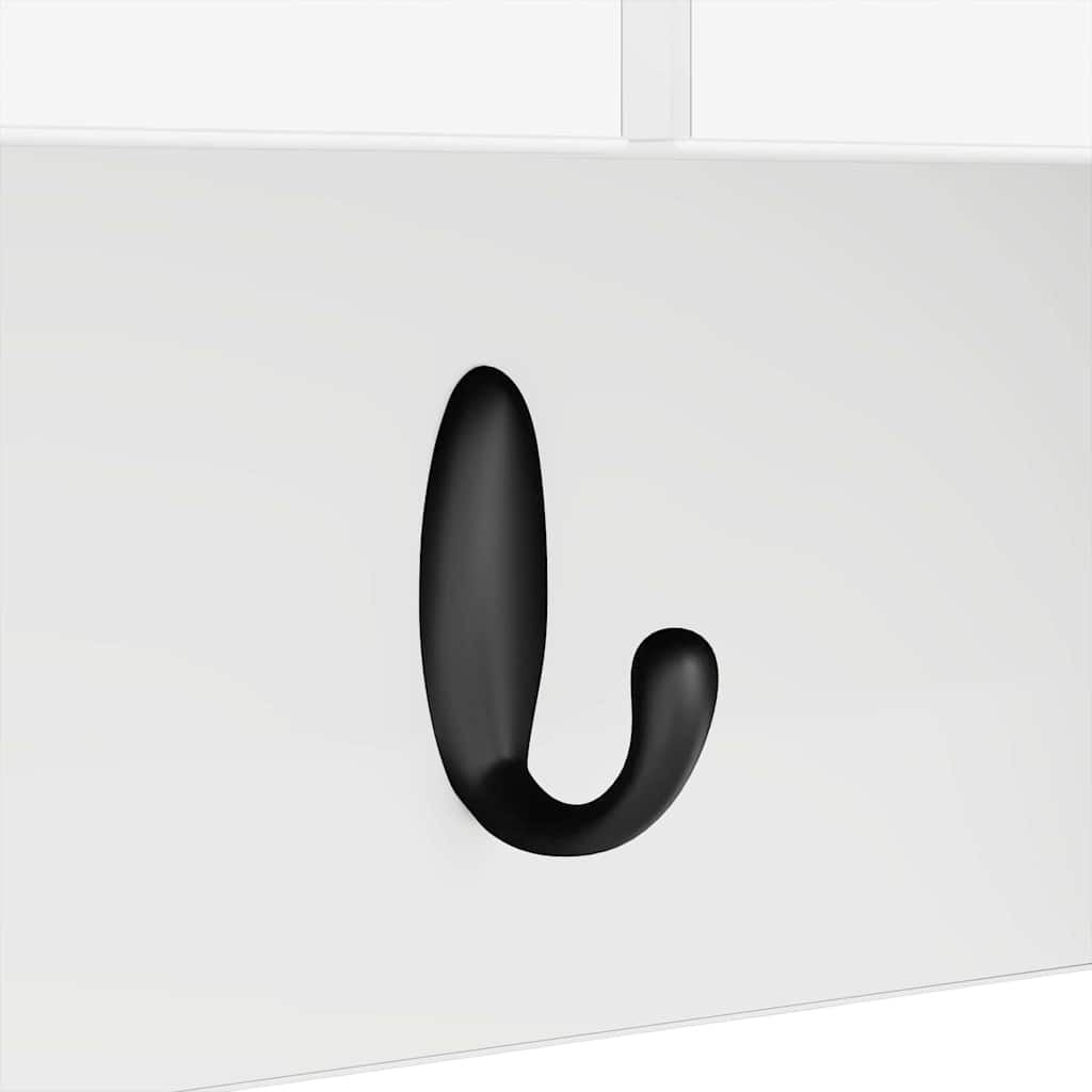 vidaXL Wall-Mounted Coat Rack White 80 x 20 x 30 cm Engineered wood