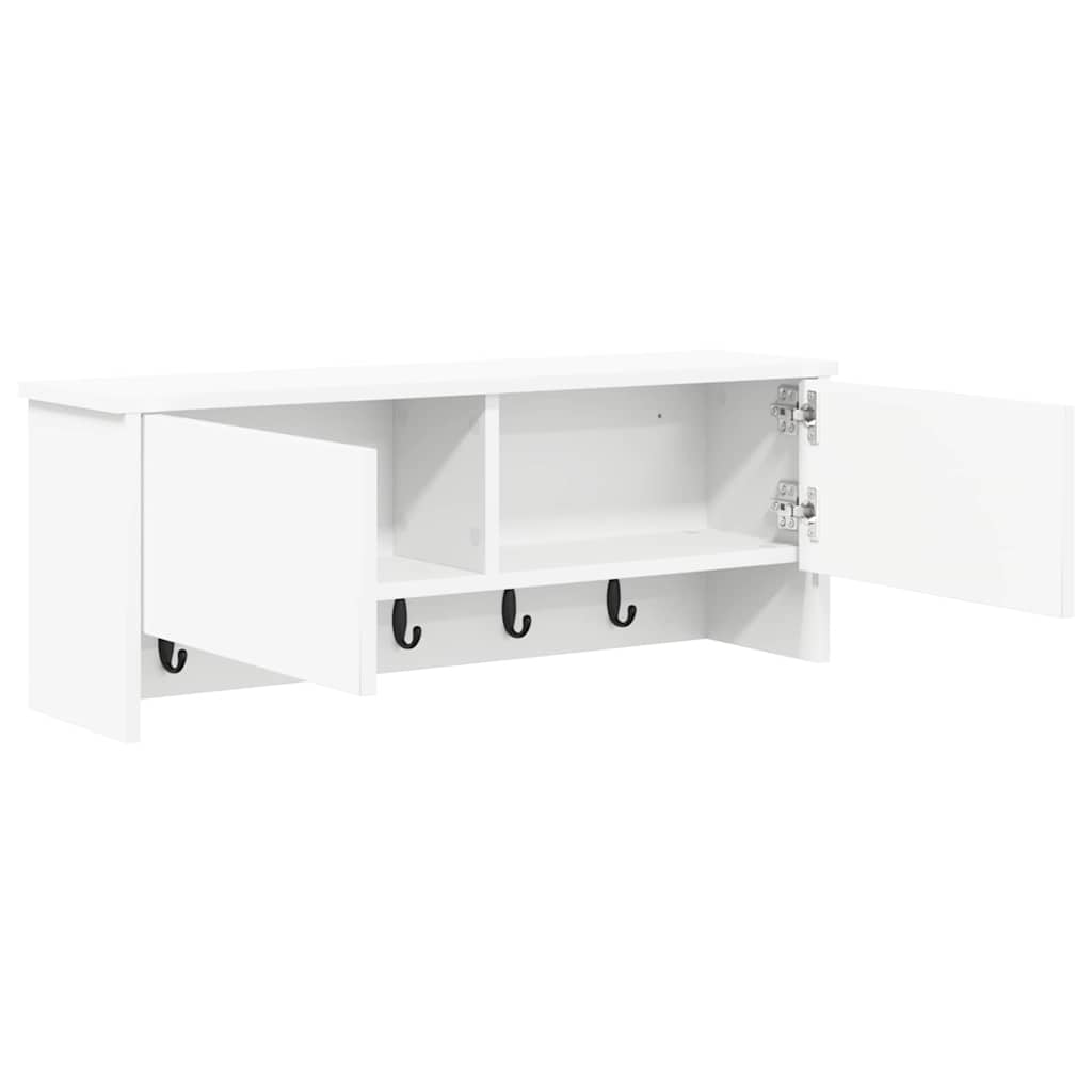 vidaXL Wall-Mounted Coat Rack White 80 x 20 x 30 cm Engineered wood