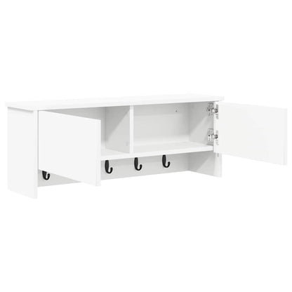 vidaXL Wall-Mounted Coat Rack White 80 x 20 x 30 cm Engineered wood