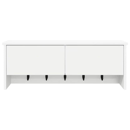 vidaXL Wall-Mounted Coat Rack White 80 x 20 x 30 cm Engineered wood