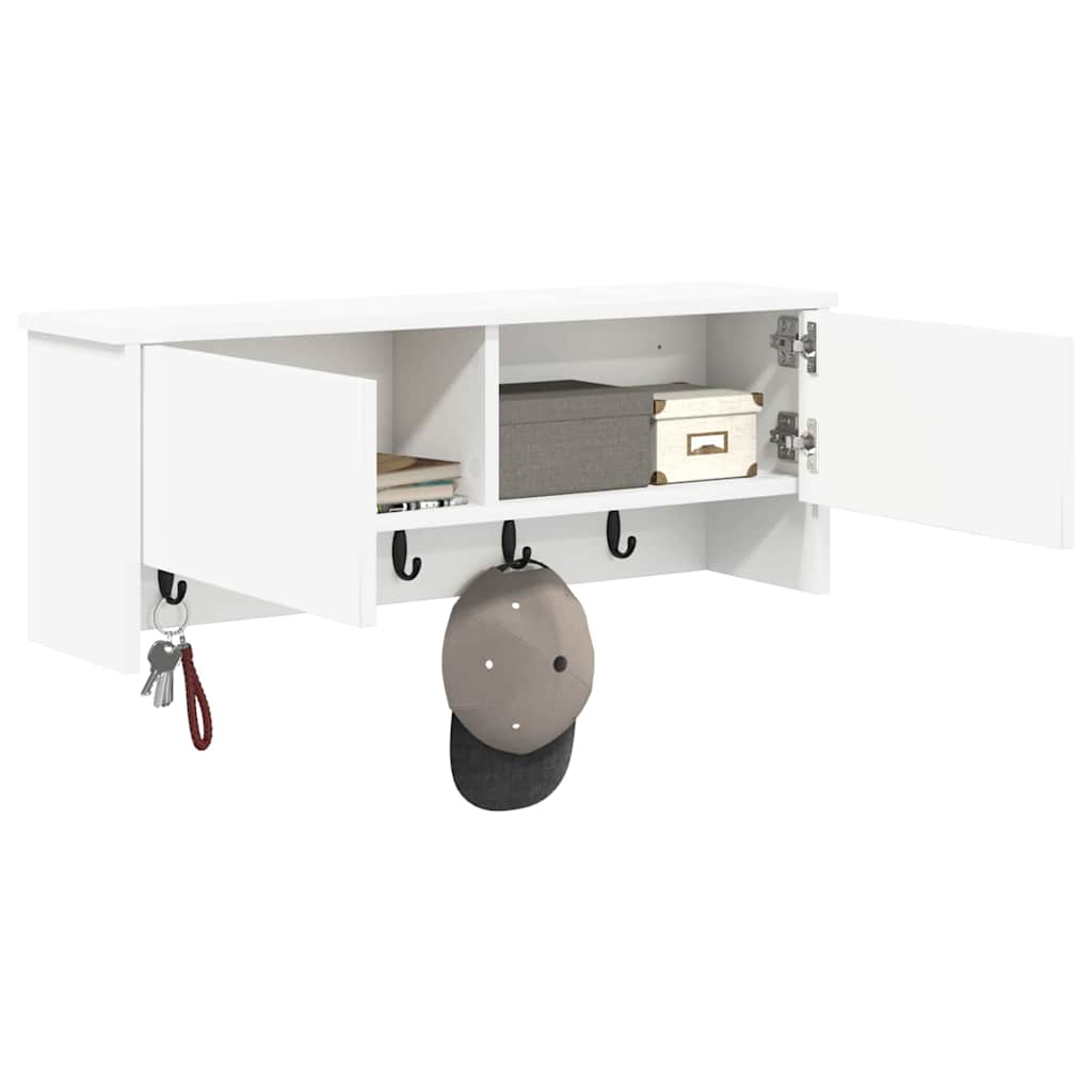 vidaXL Wall-Mounted Coat Rack White 80 x 20 x 30 cm Engineered wood