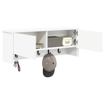 vidaXL Wall-Mounted Coat Rack White 80 x 20 x 30 cm Engineered wood