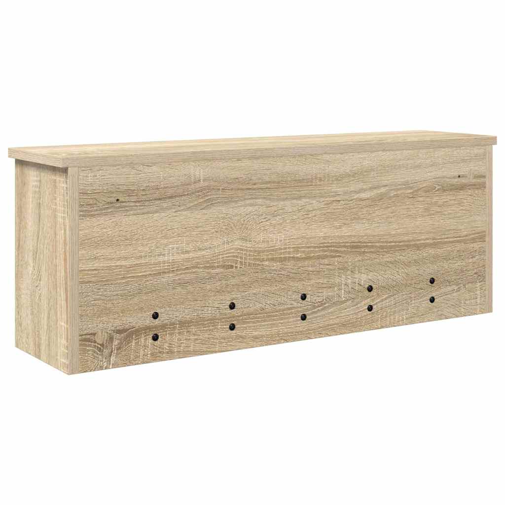 vidaXL Wall-Mounted Coat Rack with Shelf Sonoma Oak 80 x 20 x 30 cm