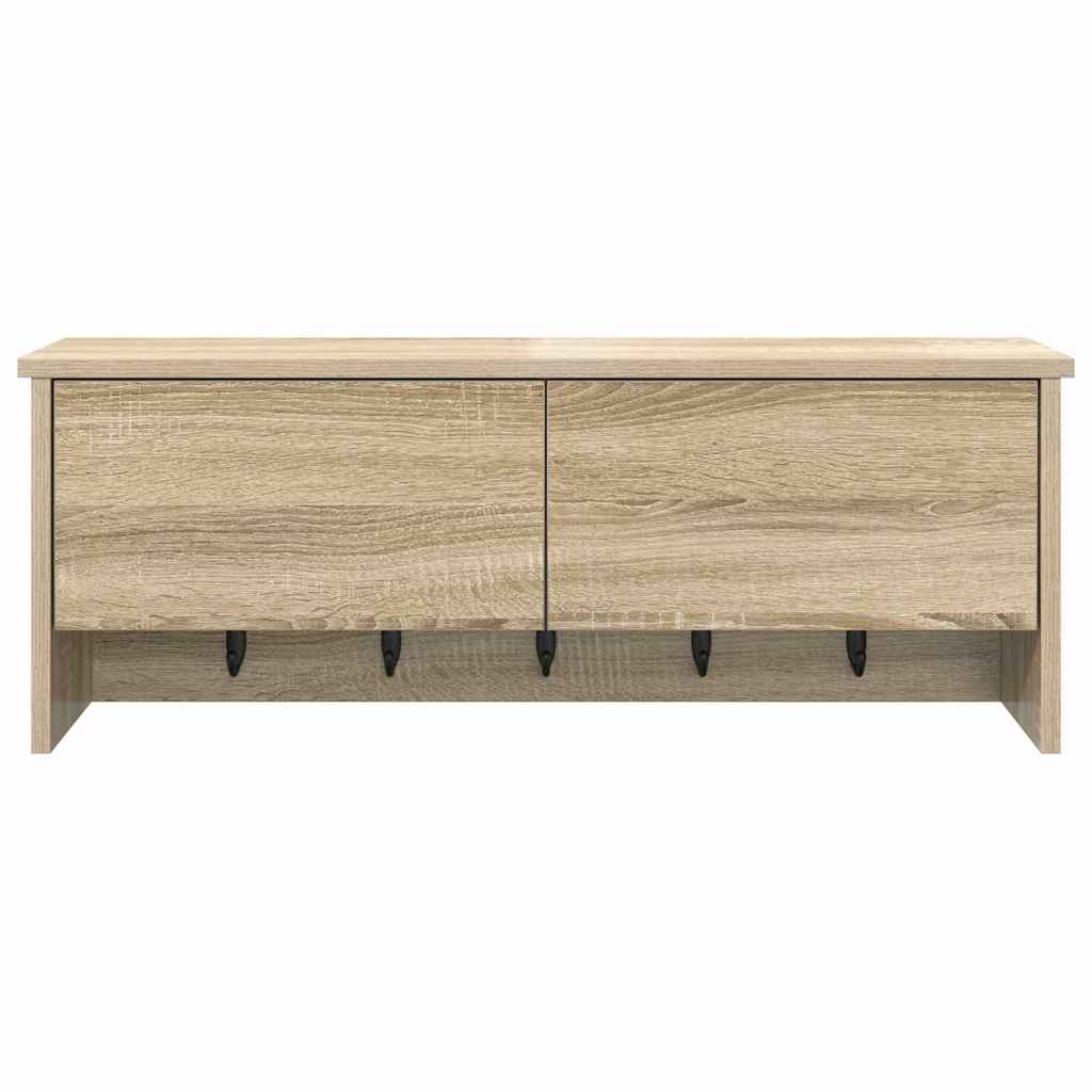 vidaXL Wall-Mounted Coat Rack with Shelf Sonoma Oak 80 x 20 x 30 cm