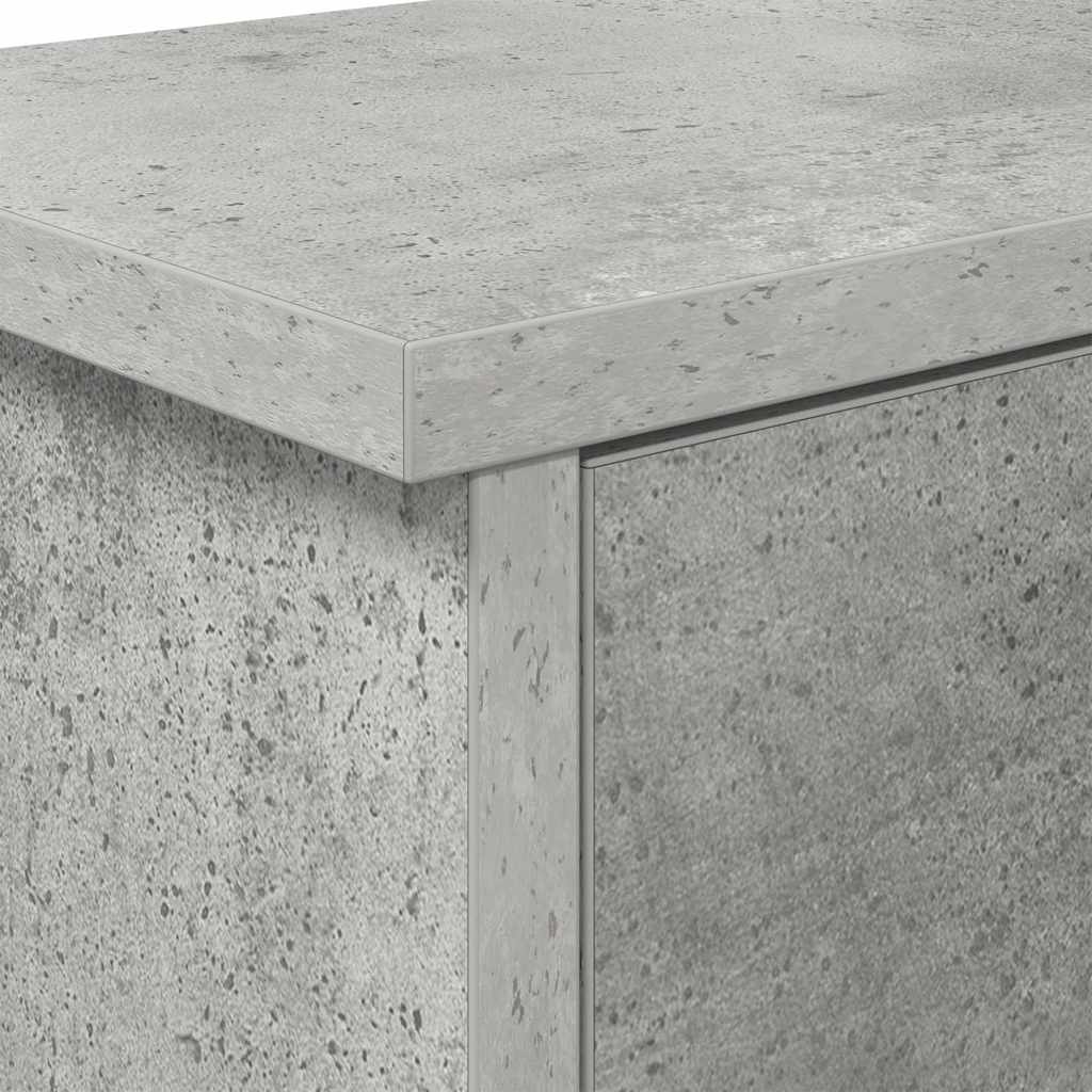 vidaXL Wall-Mounted Coat Rack with Shelf Concrete Grey 80 x 20 x 30 cm