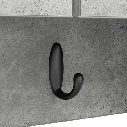vidaXL Wall-Mounted Coat Rack with Shelf Concrete Grey 80 x 20 x 30 cm