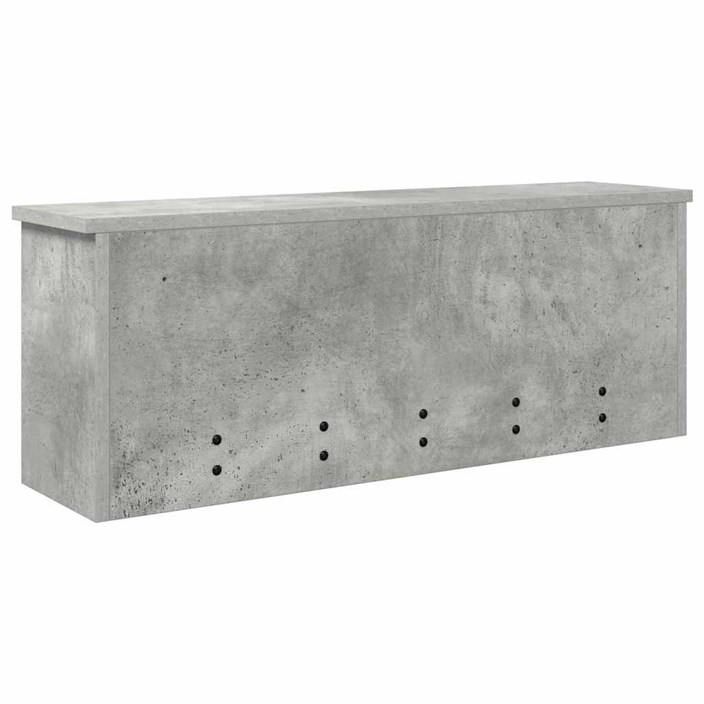 vidaXL Wall-Mounted Coat Rack with Shelf Concrete Grey 80 x 20 x 30 cm