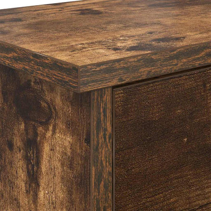 vidaXL Wall-Mounted Coat Rack with Shelf Smoked Oak 80 x 20 x 30 cm