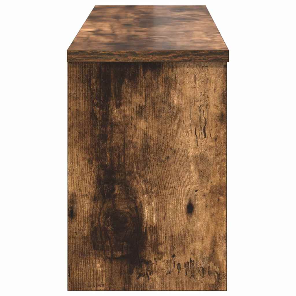 vidaXL Wall-Mounted Coat Rack with Shelf Smoked Oak 80 x 20 x 30 cm