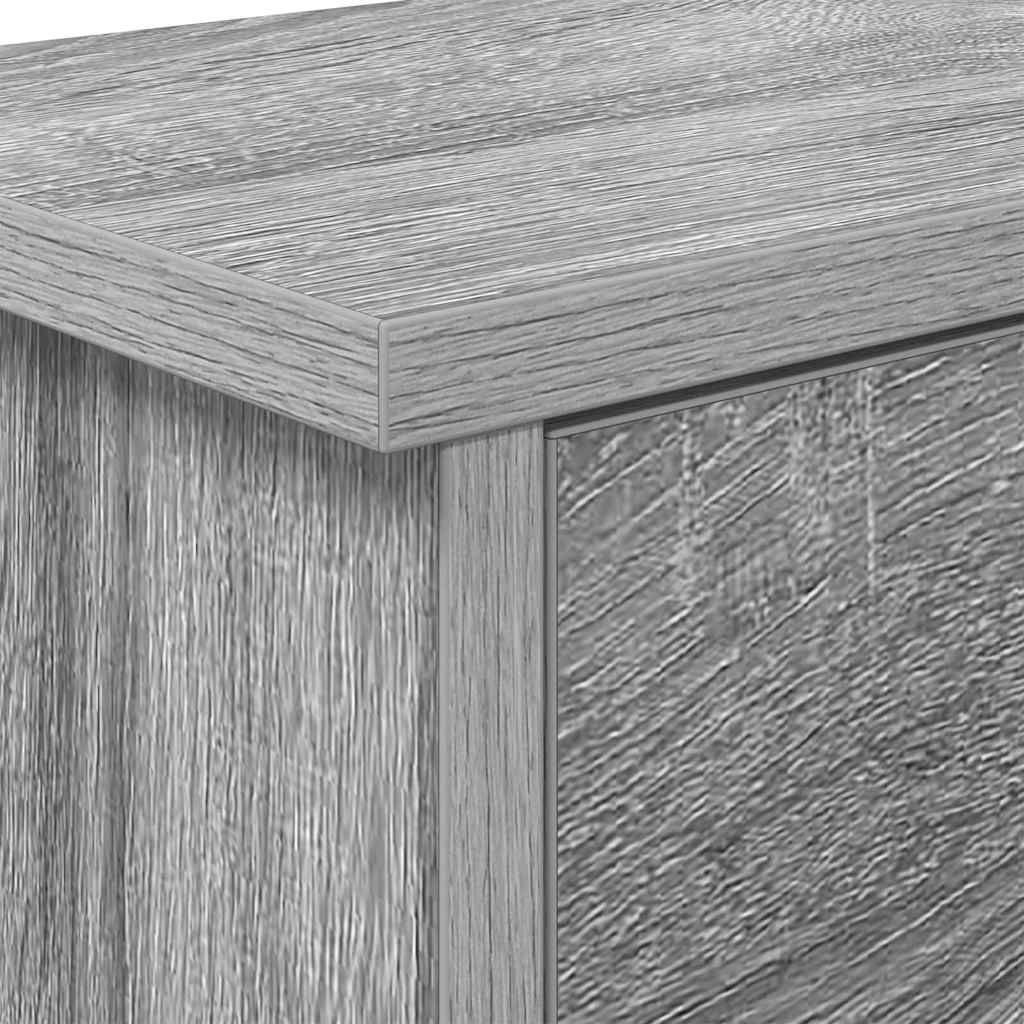 vidaXL Wall-Mounted Coat Rack with Shelf Grey Sonoma 80 x 20 x 30 cm
