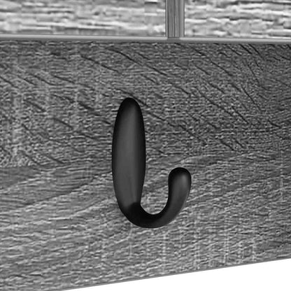 vidaXL Wall-Mounted Coat Rack with Shelf Grey Sonoma 80 x 20 x 30 cm