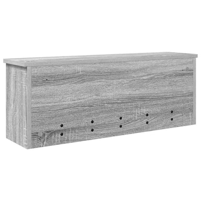 vidaXL Wall-Mounted Coat Rack with Shelf Grey Sonoma 80 x 20 x 30 cm
