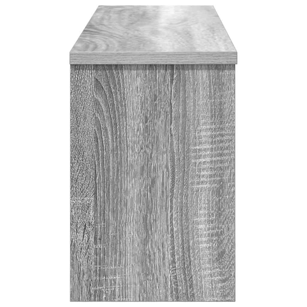 vidaXL Wall-Mounted Coat Rack with Shelf Grey Sonoma 80 x 20 x 30 cm