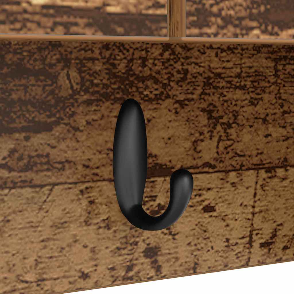 vidaXL Wall-Mounted Coat Rack Old Wood 80 x 20 x 30 cm Engineered wood