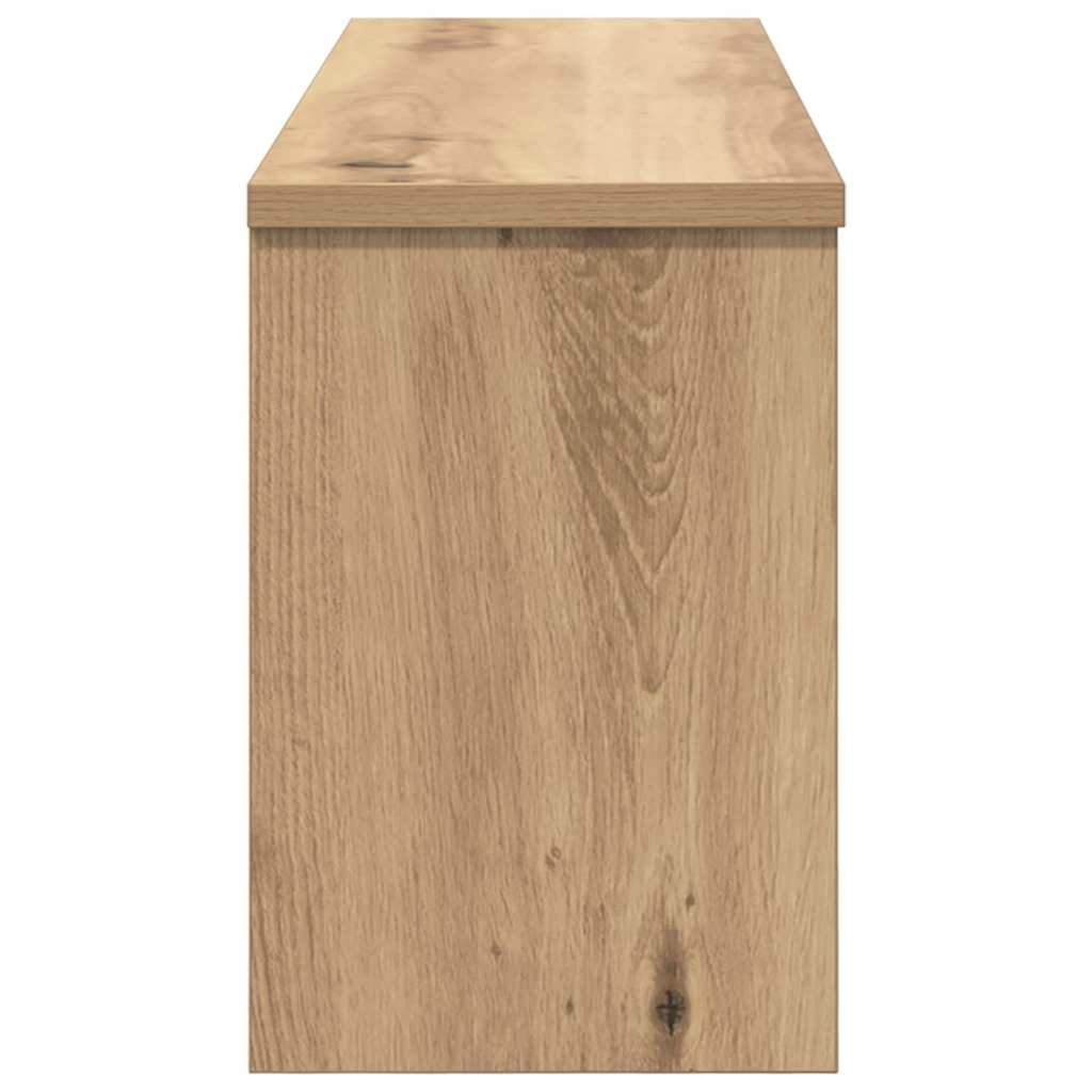 vidaXL Wall-Mounted Coat Rack with Shelf Artisan Oak 80 x 20 x 30 cm