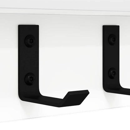 vidaXL Wall-Mounted Coat Rack Wall-mounted White 40 x 10.5 x 10.5 cm