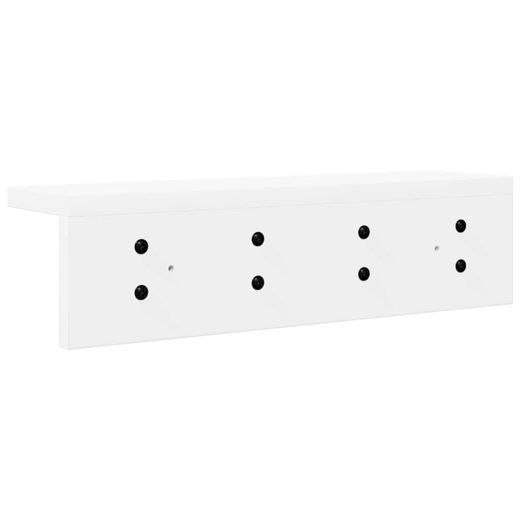 vidaXL Wall-Mounted Coat Rack Wall-mounted White 40 x 10.5 x 10.5 cm