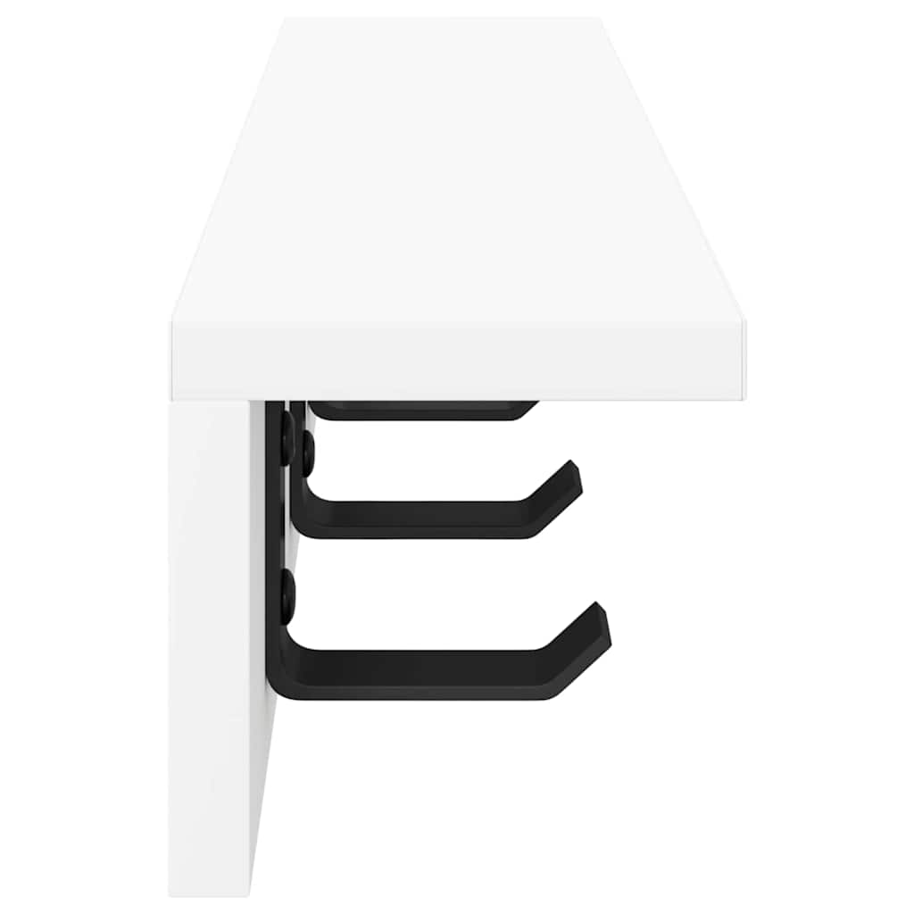vidaXL Wall-Mounted Coat Rack Wall-mounted White 40 x 10.5 x 10.5 cm