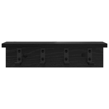 vidaXL Wall-Mounted Coat Rack Black Oak 40 x 10.5 x 10.5 cm