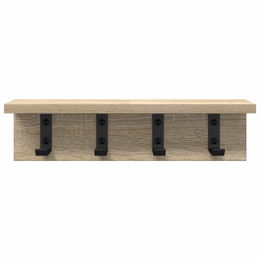 vidaXL Wall-Mounted Coat Rack Sonoma Oak 40 x 10.5 x 10.5 cm