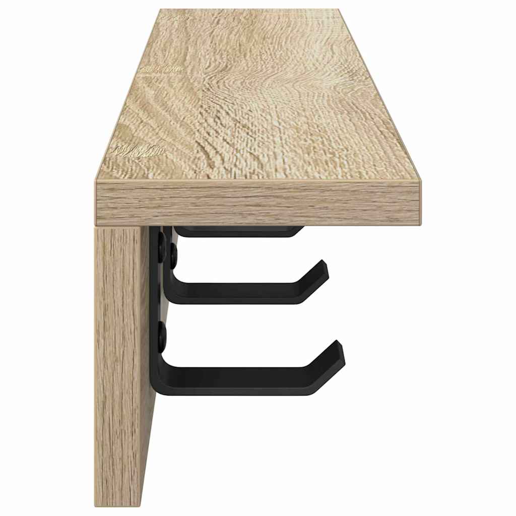 vidaXL Wall-Mounted Coat Rack Sonoma Oak 40 x 10.5 x 10.5 cm