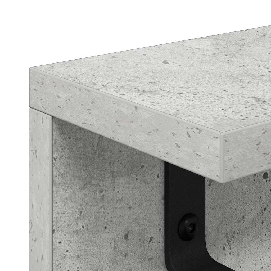 vidaXL Wall-Mounted Coat Rack Concrete Grey 40 x 10.5 x 10.5 cm
