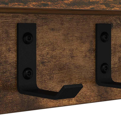 vidaXL Wall-Mounted Coat Rack Smoked Oak 40 x 10.5 x 10.5 cm