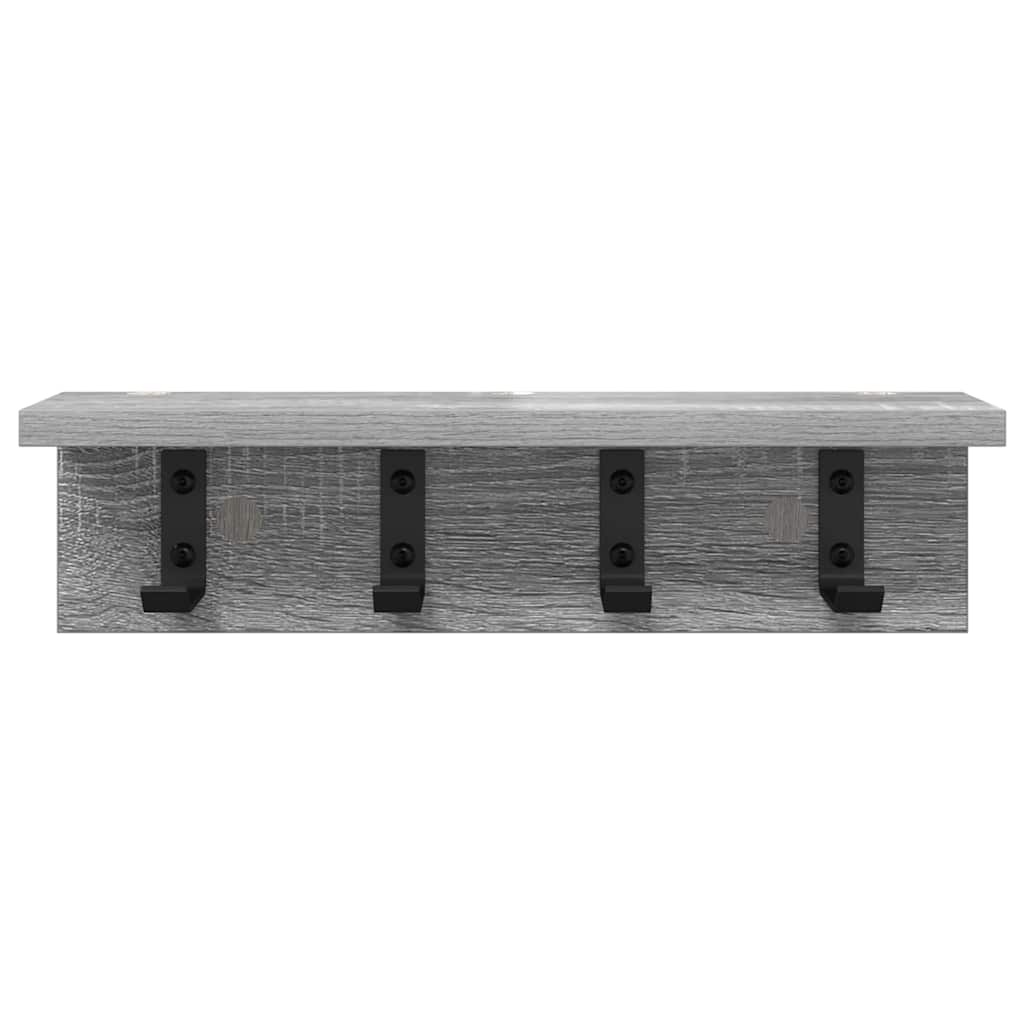 vidaXL Wall-Mounted Coat Rack Grey Sonoma 40 x 10.5 x 10.5 cm