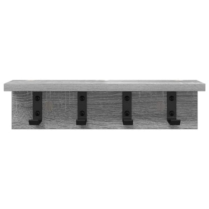 vidaXL Wall-Mounted Coat Rack Grey Sonoma 40 x 10.5 x 10.5 cm