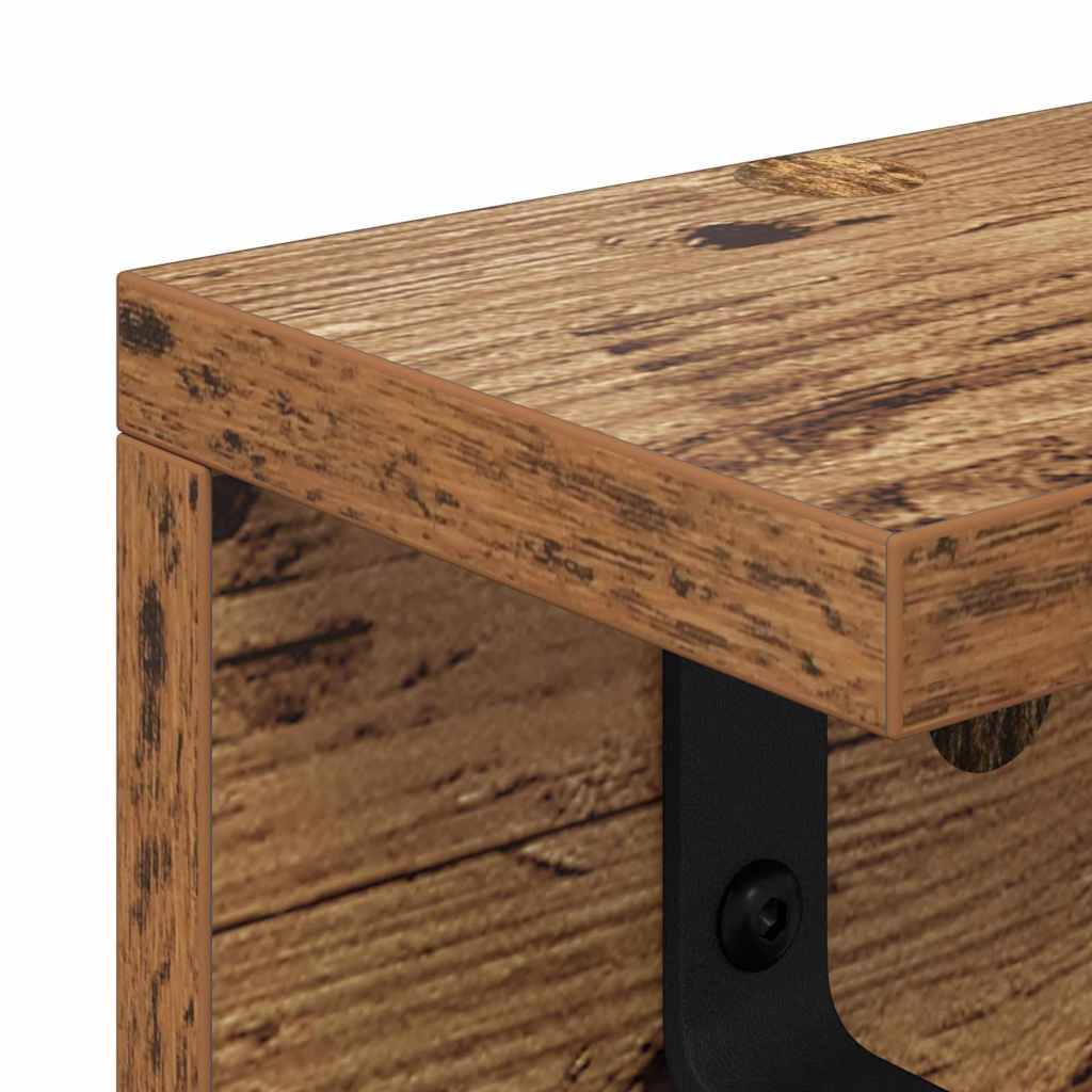 vidaXL Wall-Mounted Coat Rack Old Wood 40 x 10.5 x 10.5 cm