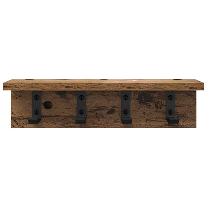 vidaXL Wall-Mounted Coat Rack Old Wood 40 x 10.5 x 10.5 cm