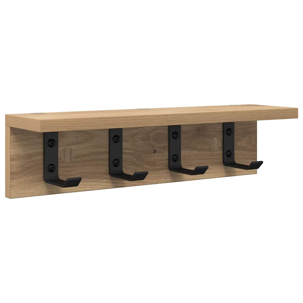 vidaXL Wall-Mounted Coat Rack Wall-Mounted Artisan Oak Engineered wood