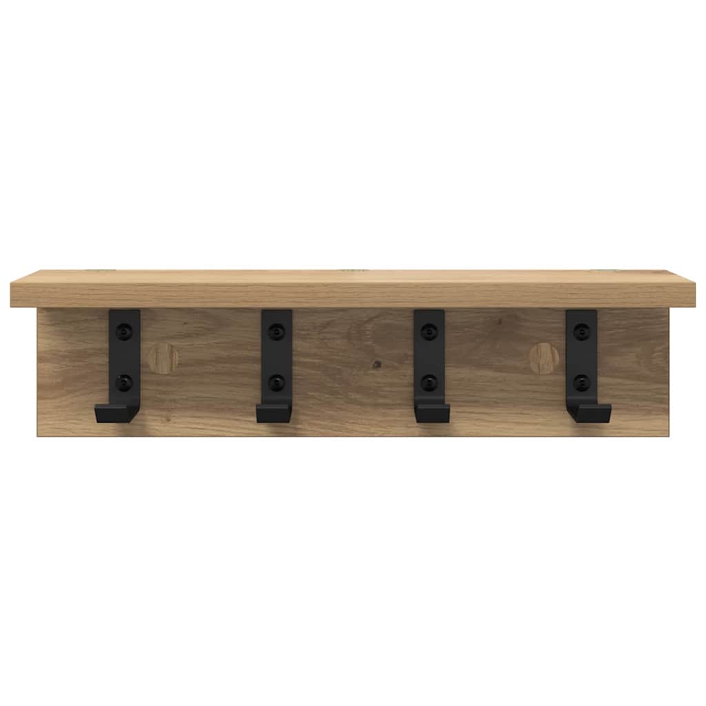 vidaXL Wall-Mounted Coat Rack Artisan Oak 40 x 10.5 x 10.5 cm