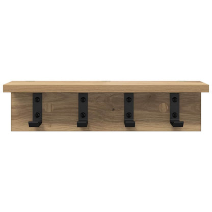 vidaXL Wall-Mounted Coat Rack Artisan Oak 40 x 10.5 x 10.5 cm