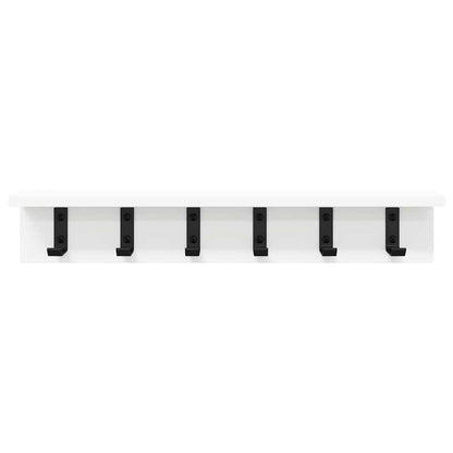 vidaXL Wall-Mounted Coat Rack Wall-mounted White 60 x 10.5 x 10.5 cm