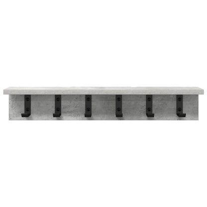 vidaXL Wall-Mounted Coat Rack Concrete Grey 60 x 10.5 x 10.5 cm