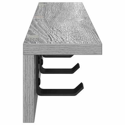 vidaXL Wall-Mounted Coat Rack Grey Sonoma 60 x 10.5 x 10.5 cm