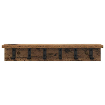vidaXL Wall-Mounted Coat Rack Old Wood 60 x 10.5 x 10.5 cm