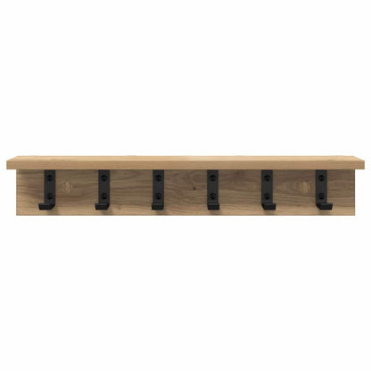 vidaXL Wall-Mounted Coat Rack Artisan Oak 60 x 10.5 x 10.5 cm